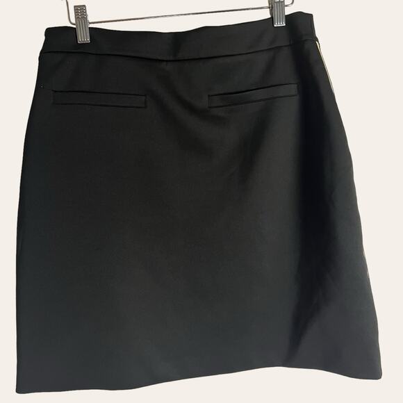 Maje With Love Side Stripe Black A-Line Scuba Mini Skirt Size 4 - Picture 11 of 11
